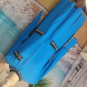 Tuckernuck Embellished Hoyt Royal Blue Dress Medium